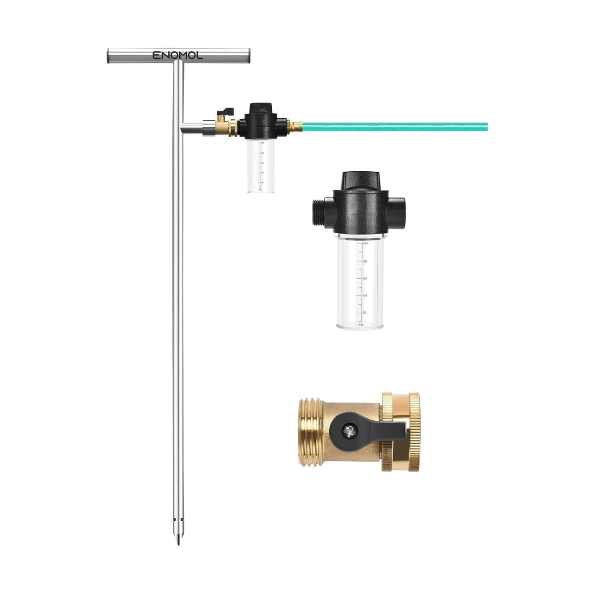 Stainless Steel Deep Root Tree Watering Tool,Root Feeder with Fertilizer Bottle Watering Wand Irrigation System