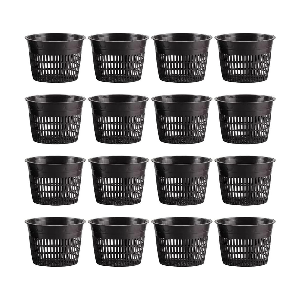 Mesh Net Cup 6 Inch 16-Pack Heavy Duty Nursery Pot Garden Pots for Plants Hydroponics Supplies Net Pots