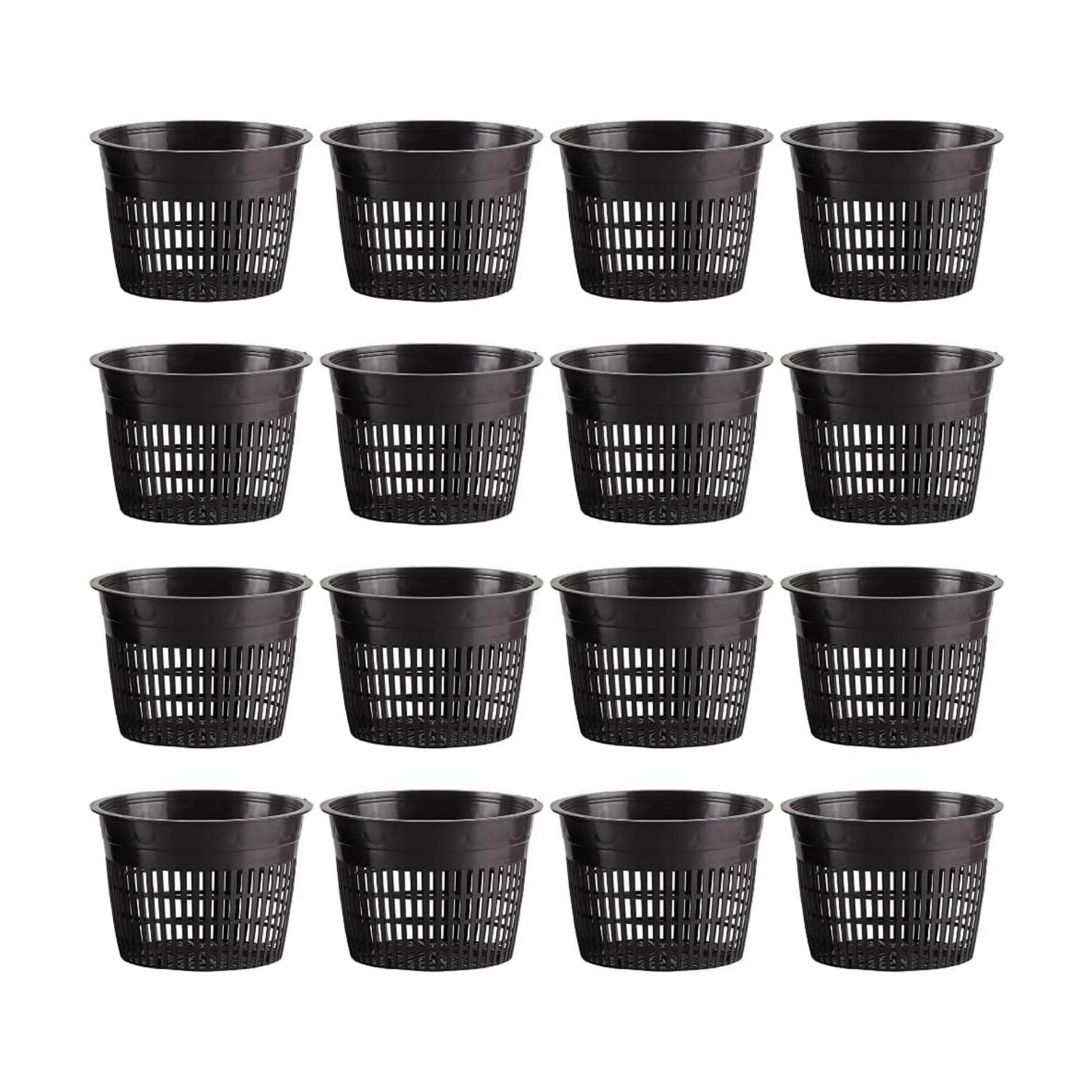 Mesh Net Cup 6 Inch 16-Pack Heavy Duty Nursery Pot Garden Pots for Plants Hydroponics Supplies Net Pots
