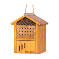 Mason Bee House -Wax Coated Mason House for The Garden,Natural Handmade Wooden Mason Home, Attracts Peaceful Bee