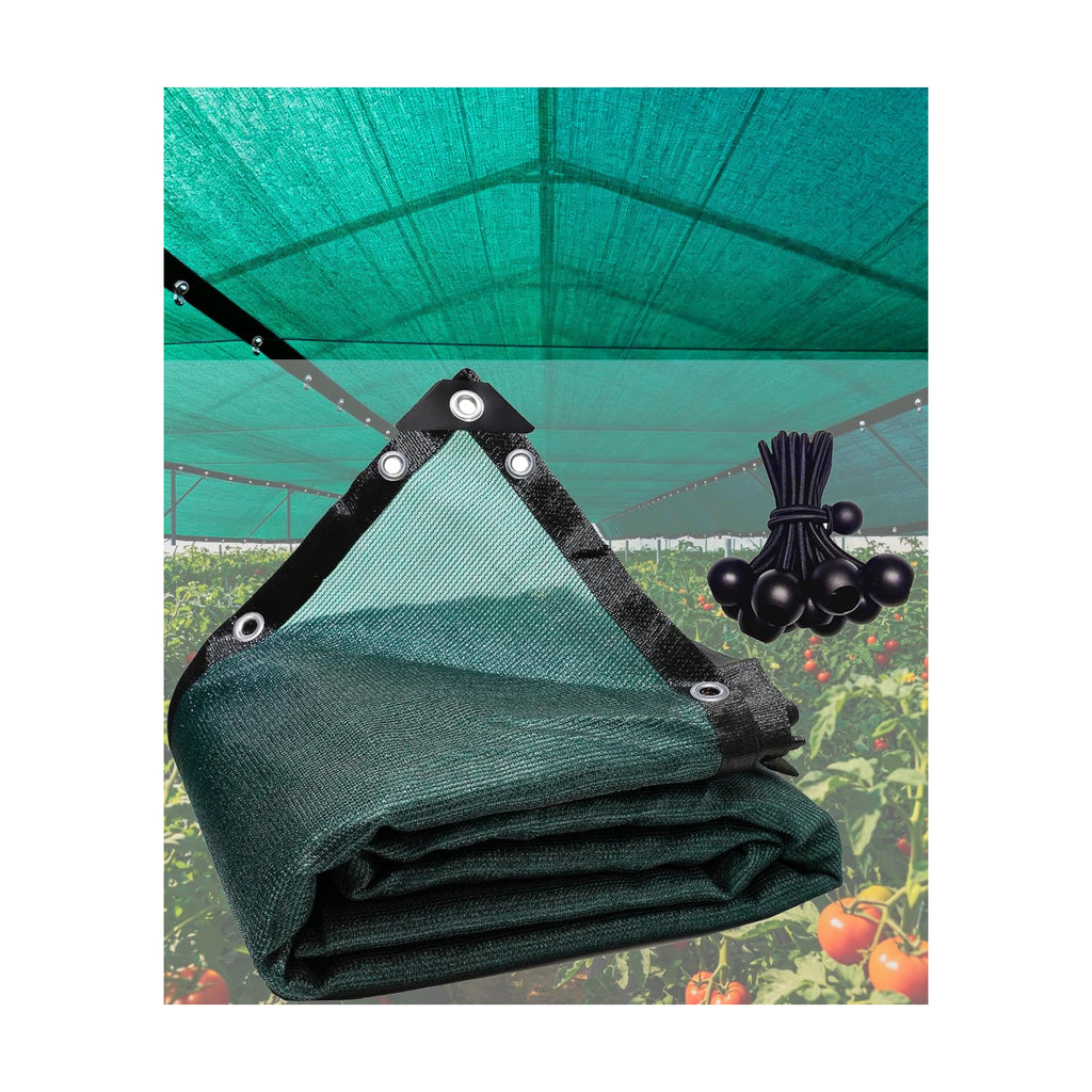 90% Green Shade Cloth 6ft x 8ft Heavy Duty Mesh Tarp with Grommets | Outdoor Sun Shade Canopy for Patio, Garden