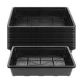 SINJEUN 15 Pack Mesh Bottom Seed Starter Trays, 15 x12 Inch Plastic Plant Tray Mesh Plant Germination Trays for