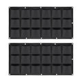 ZOENHOU 2 Pack Total 36 Roomy Pockets Horizontal Garden Planter, Waterproof Wall-Hanging Flower Pot Bags, Felt Wall