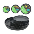 12Pcs Plant Saucer, 6 8 10 Inch Durable Plastic Plant Tray, Black Round Plant Pot Saucers, Drip Tray for Indoor and Outdoor Garden