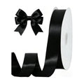 TONIFUL 1 Inch x 100yds Black Satin Ribbon for Crafts, Gift Wrapping