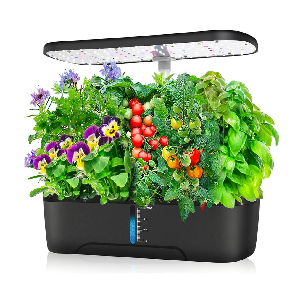 Hydroponics Growing System Kit 12 Pods Indoor Herb Garden with Grow Light | Hydrophonic Planter with Automatic Timer