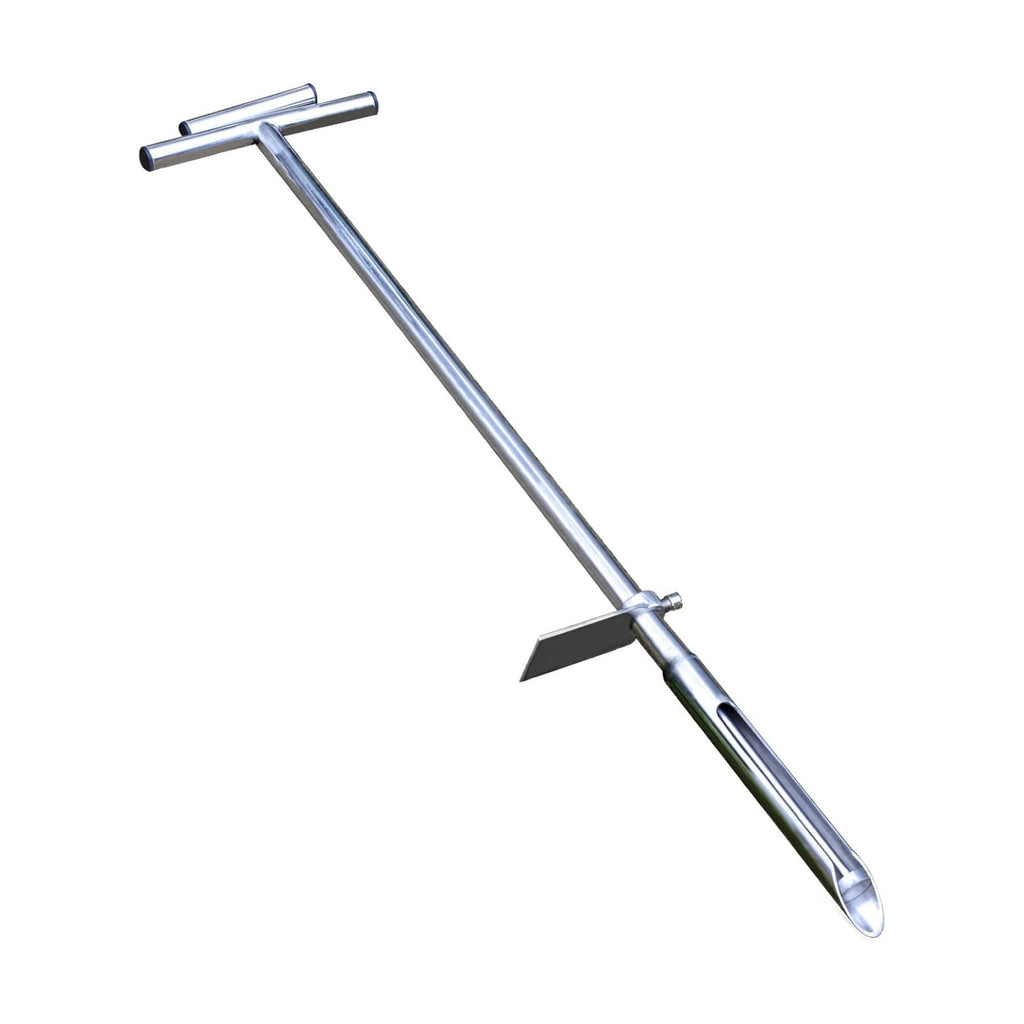 40 Inches Professional Stainless Steel Soil Sampler Probe with Ejector Foot Pedal Reusable Sample Bag, Soil Test Kits
