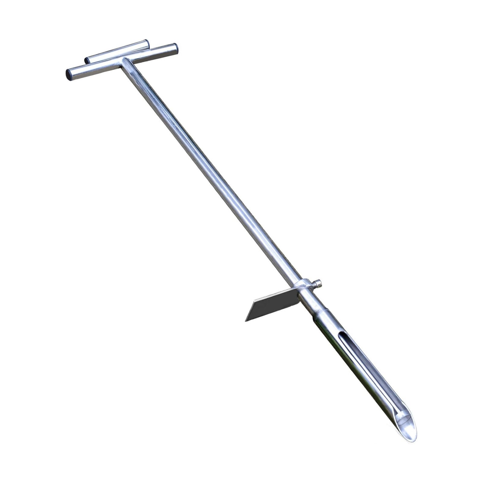 40 Inches Professional Stainless Steel Soil Sampler Probe with Ejector Foot Pedal Reusable Sample Bag, Soil Test Kits