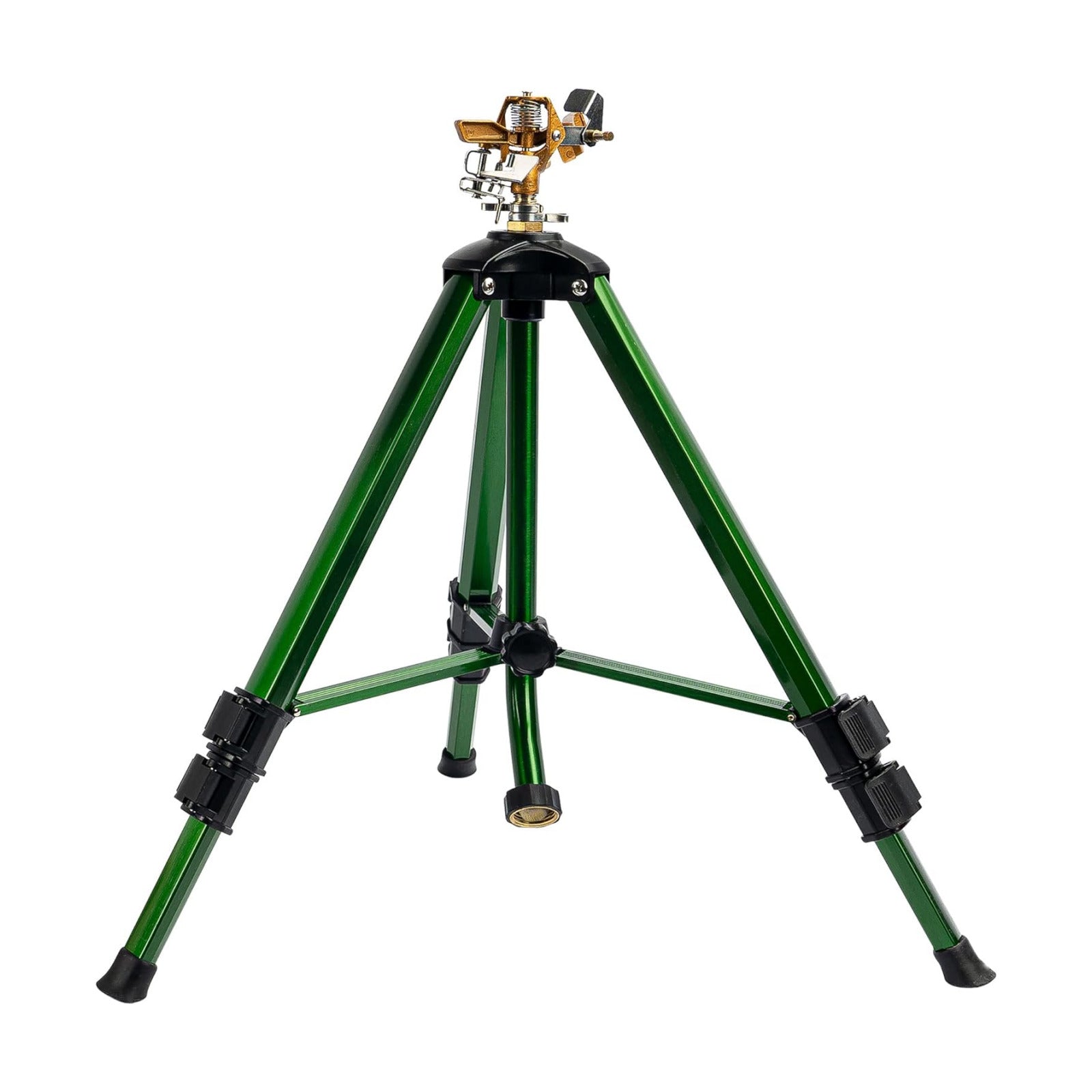 Hourleey Impact Sprinkler on Tripod Base, Heavy Duty Brass Sprinklers for Yard Lawn Garden, 0-360 Degree Large Area