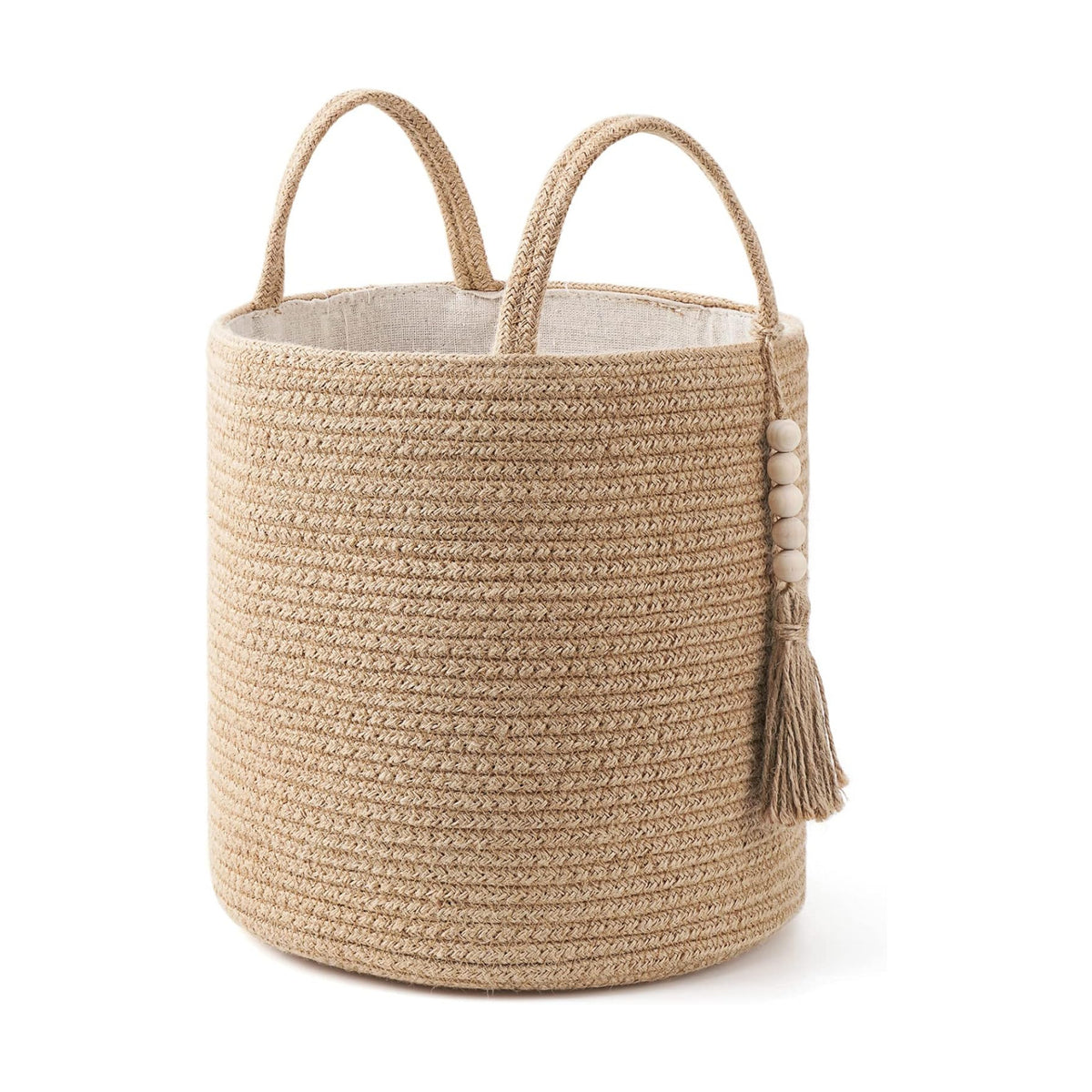 Mkono Woven Storage Basket for Blanket, Toys Plant Organizer, 11"W x 11"L