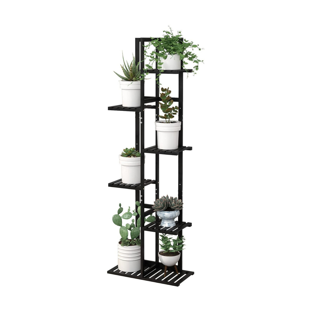 Laiensia Bamboo Plant Stand Rack 6 Tier,Multiple Stand Holder Shelf Rack, Indoor&Outdoor Planter Display Shelves for