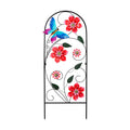 33 Inch Decorative Garden Stakes, Outdoor Garden Decor Metal Flower Butterflies Spring Gardening Decor Art Yard Signs