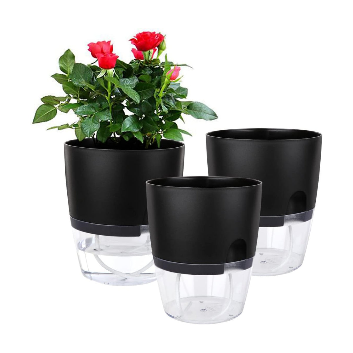 Vanavazon 6 Inch Self Watering Pots for Indoor Plants African Violet Pots