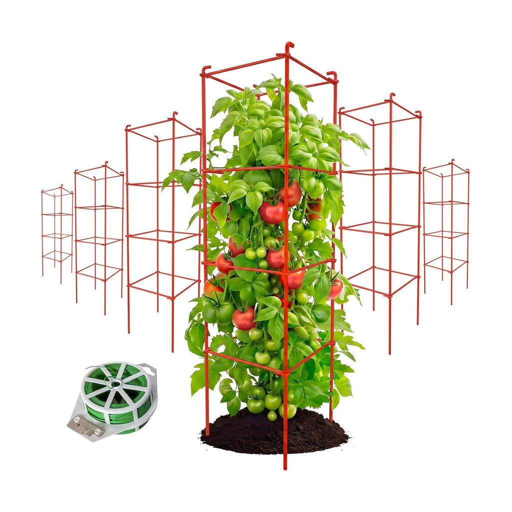 6-Pack Tomato Cage for Garden Plant Support- Up to 46inch | Garden Stakes Tomato Cage,Tomato Trellis for Potted Plants