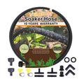 1/2’’ Soaker Hose 100 ft for Garden Beds, Heavy Duty Soaker Hoses with Kits for Water Saving, Rubber Garden Watering