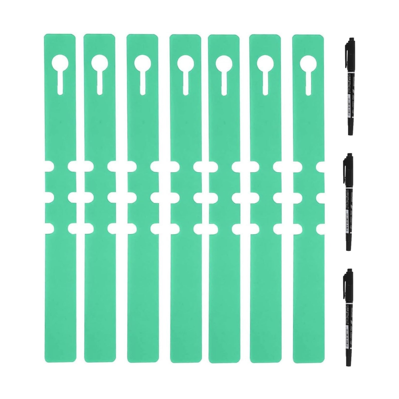 KINJOEK 1200 PCS Green Plant Labels, Adjustable Wrap Around Waterproof Hanging Garden Tree Tags, 2x20cm