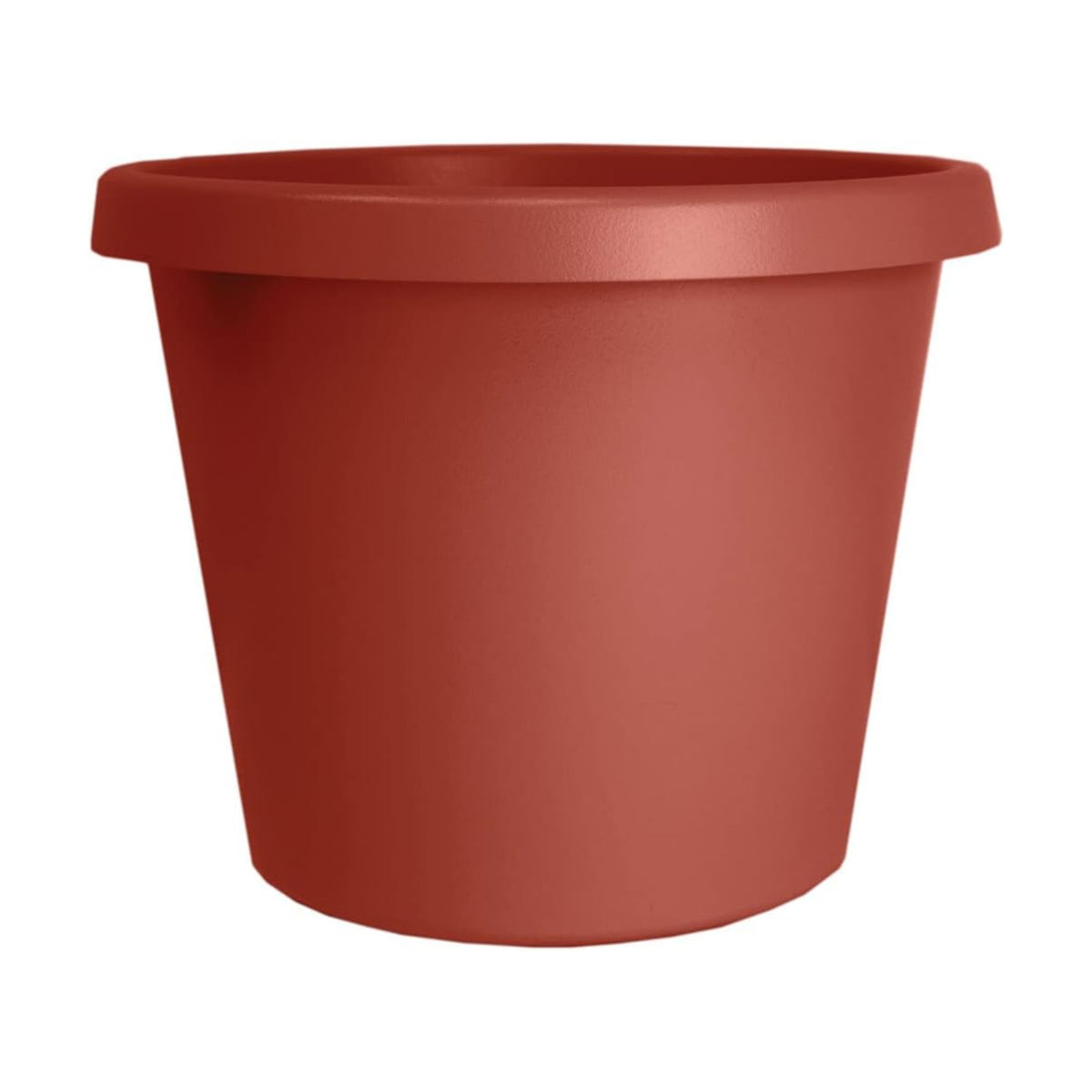 The HC Companies 16 Inch Round Prima Planter - Plastic Plant Pot with Rolled Rim for Indoor Outdoor Plants Flowers Herbs, Clay