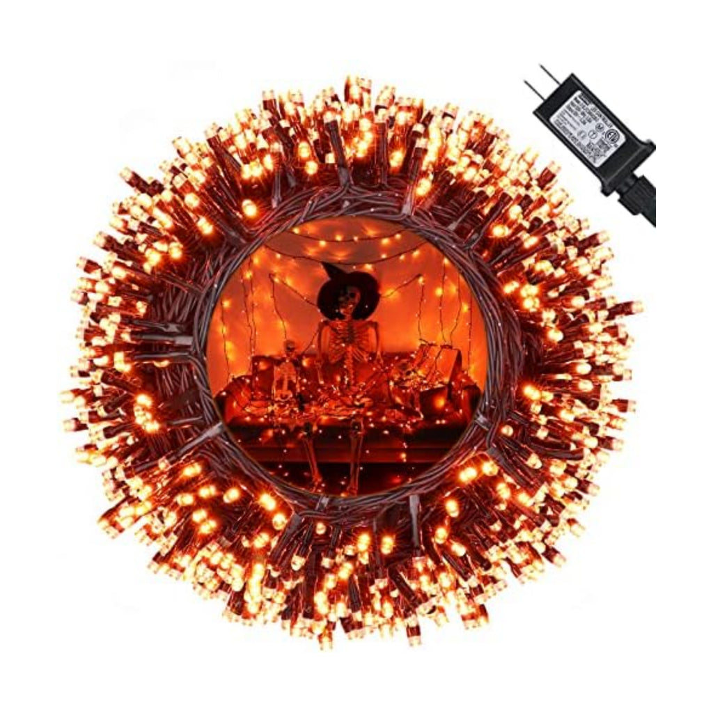 Orange Halloween Lights, 82ft 200 LED Halloween String Lights with 8 Modes