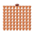 Yishang 1.9 Inch Tiny Terracotta Pots Pack of 72-Small Mini Clay Pots with Drainage Holes Flower Nursery Terra Cotta