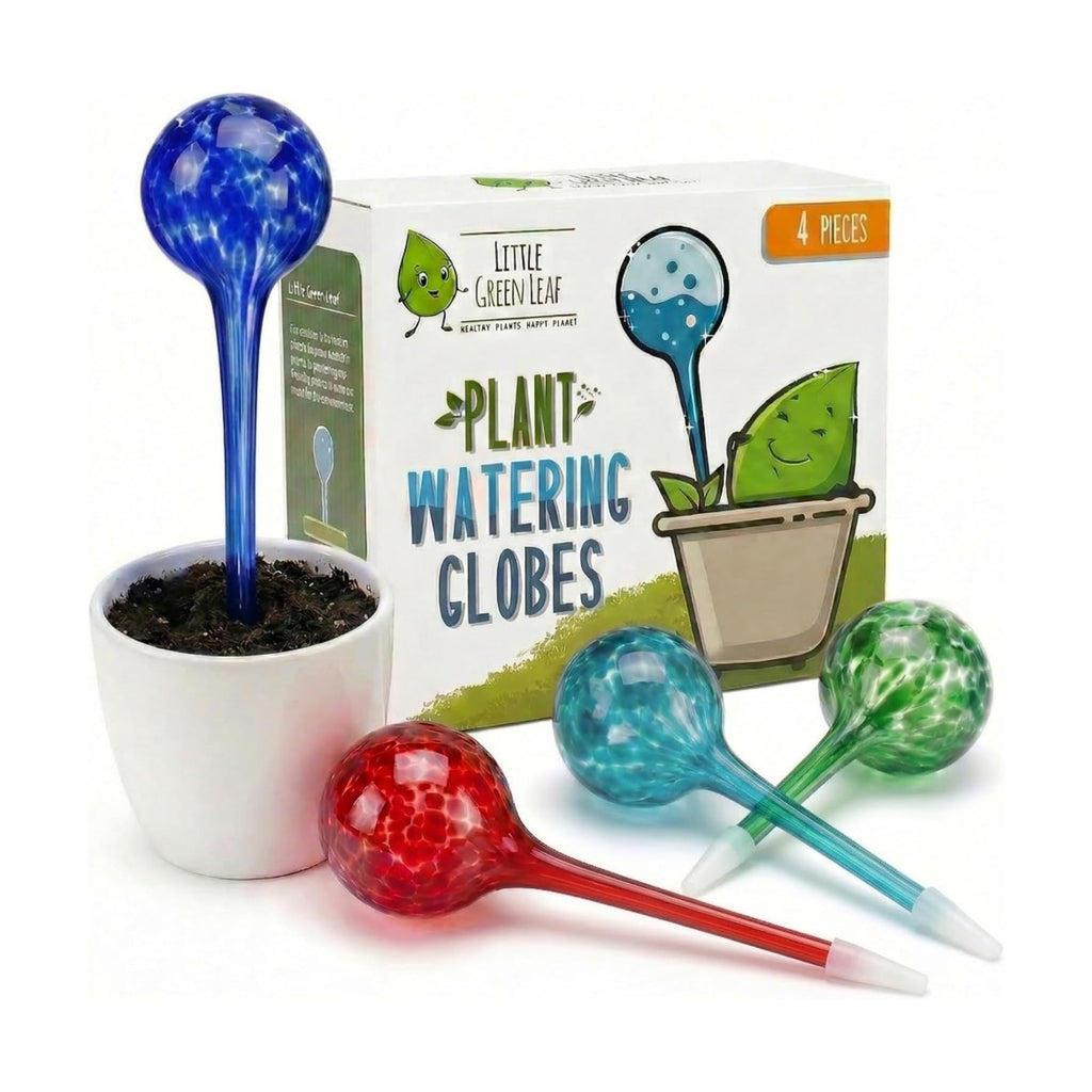 Little Green Leaf Automatic Plant Watering Globes Self Watering Planter Inserts (Set of 4) | Hands Free Multicolor