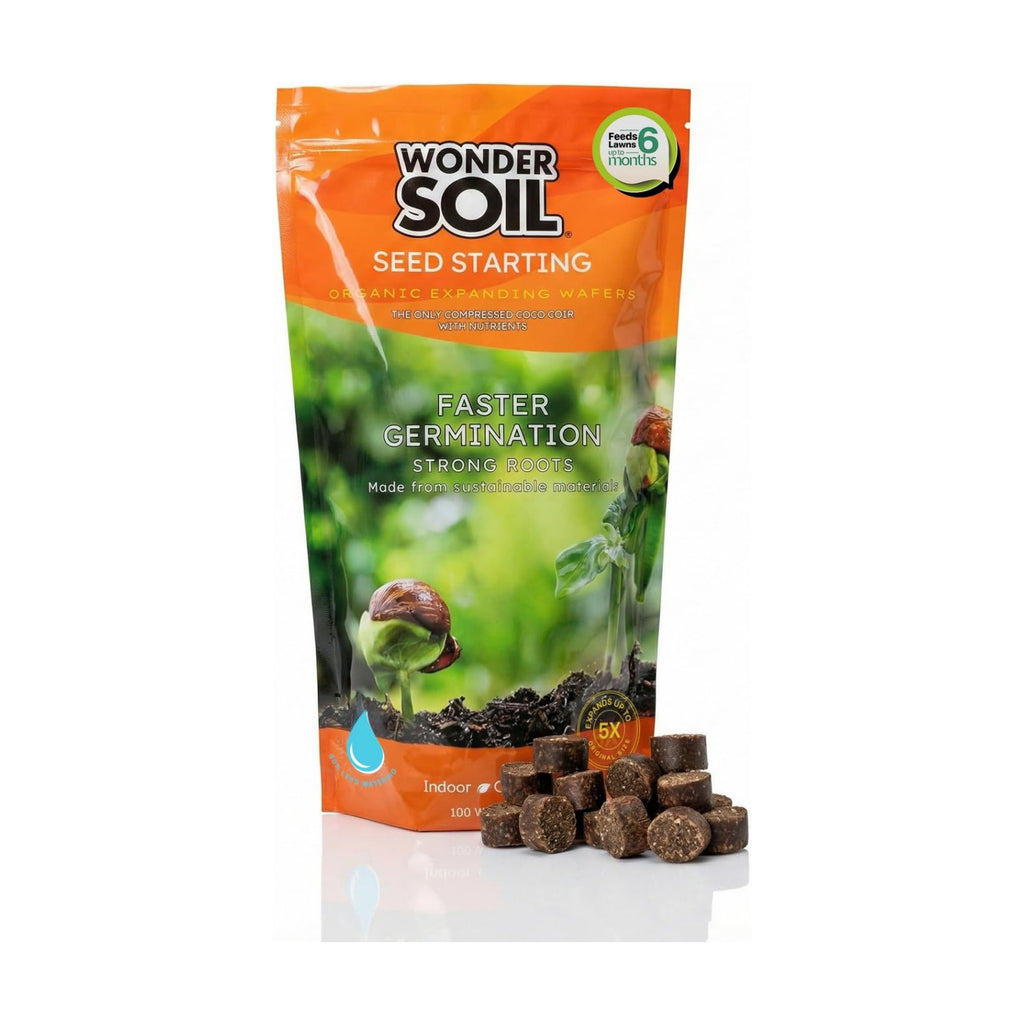 100 Organic Seed Starter Pellets | Ready to Plant Seed Starting Soil Loaded with Pre-Mixed Nutrients | Fast Germination