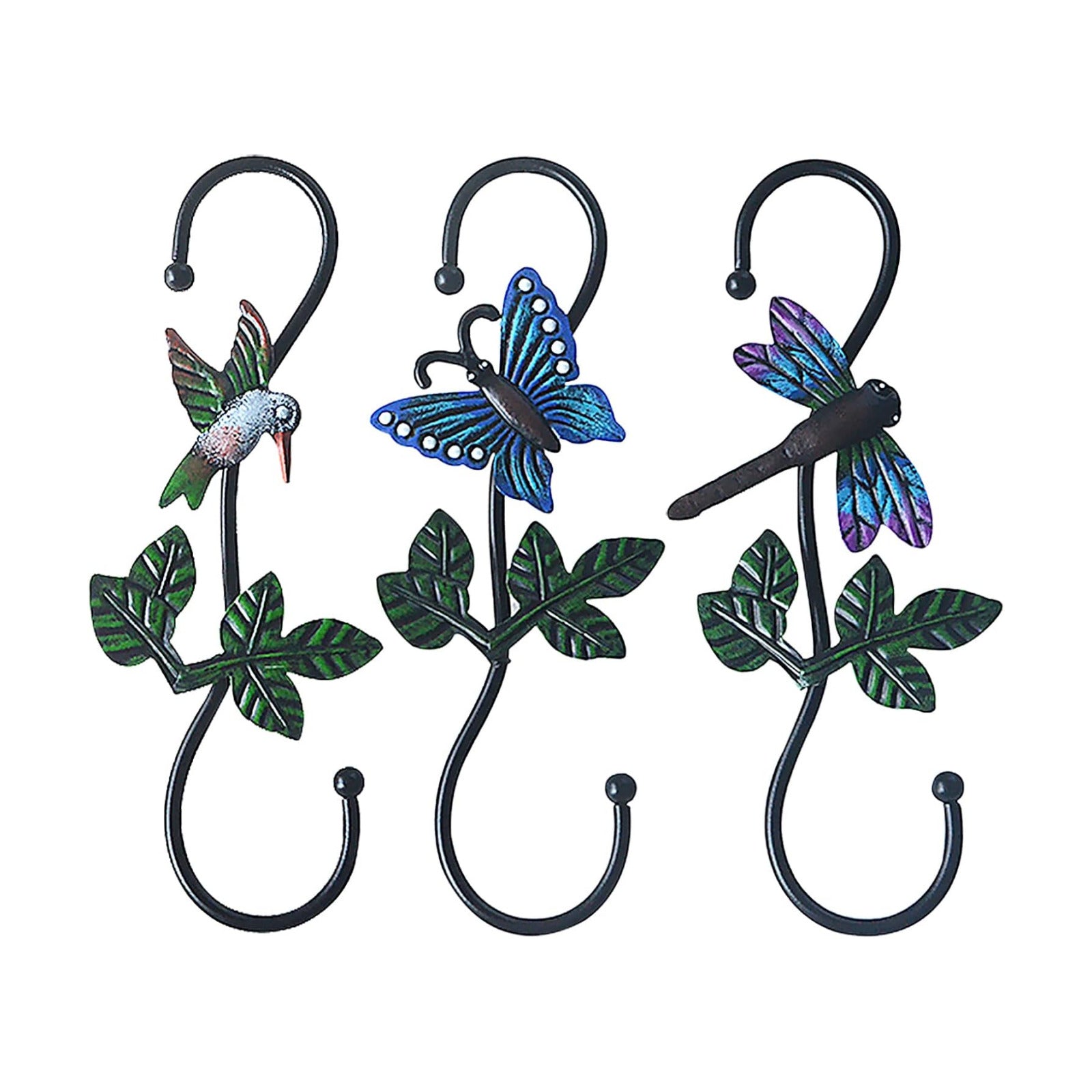 Large Decorative S Hooks, Set of 3 Plant Hangers, Beautiful and Vivid Plant Hook for Hanging Outdoor Indoor Garden