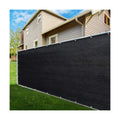 6' x 50' Black Fence Privacy Screen Windscreen Shade Fabric Cloth HDPE, 90% Visibility Blockage, with Grommets, Heavy