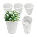TCBWFY 5 Inch Self Watering Pots for Indoor Plants,5 Sets Self Watering Planter Pots with Visual Water Level Window and