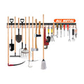 TVKB 68'' All Metal Garden Tool Organizer Adjustable Garage Tool Organizer Wall Mount Garage Organizers and Storage