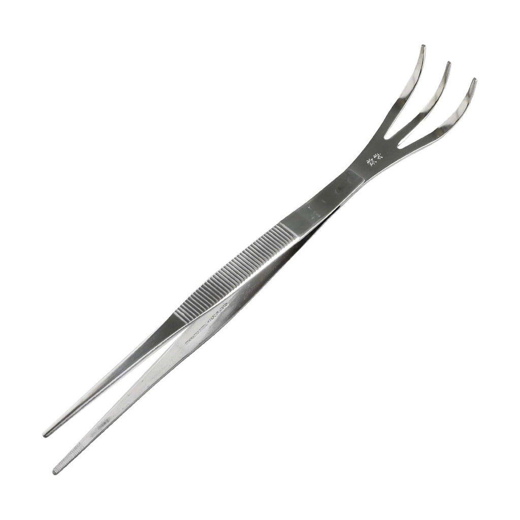Wazakura 2 in 1 Bonsai Tweezers with Root Rake in Stainless Steel Made in Japan 8.6in (220mm), Professional Bonsai