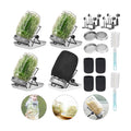 Lulonpon 4 Sprouting Jar Kit, Wide Mouth Quart Mason Jars with Stainless Steel Screen Sprout Lids