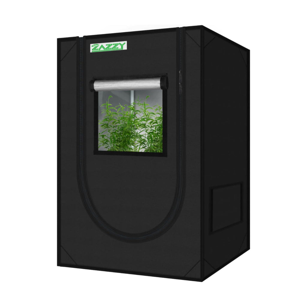 zazzy 2'x2' Grow Tent 24"x24"x36" Hydroponic Mylar Growing Tent | Reflective Garden Grow Dark Room with Observation