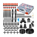 280 Pcs Drip Irrigation Kit, 147FT Garden Watering System 1/2 1/4 in Distribution Tubing Hose Automatic Patio Misting