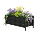 Zhongma Sturdy Raised Garden Bed with Inner Fabric Liners for Vegetables Flower, Planter Box for Backyard Patio
