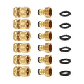 FINEST+ Garden Hose Quick Connector, Solid Brass 3/4 Inch Thread Fitting No-Leak Water Hose Female and Male Easy