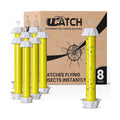 Sticky Fly Trap Indoor & Outdoor Pack of 8 | Hanging Fly Stick for Gnats, Flies, Wasps, Mosquitoes & Other Flying Bugs
