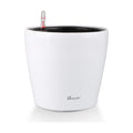 Dexceder 9x8 Self Watering Planter (White High Gloss) | Inner Pot Design, Thickened Table Flower Plant Pot with Water