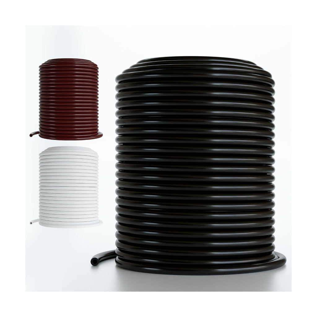 DBR Tech® 1/4 Drip Irrigation Tubing, 200 Feet, Flexible PVC Plastic Drip Irrigation Hose for Gardening, Misting