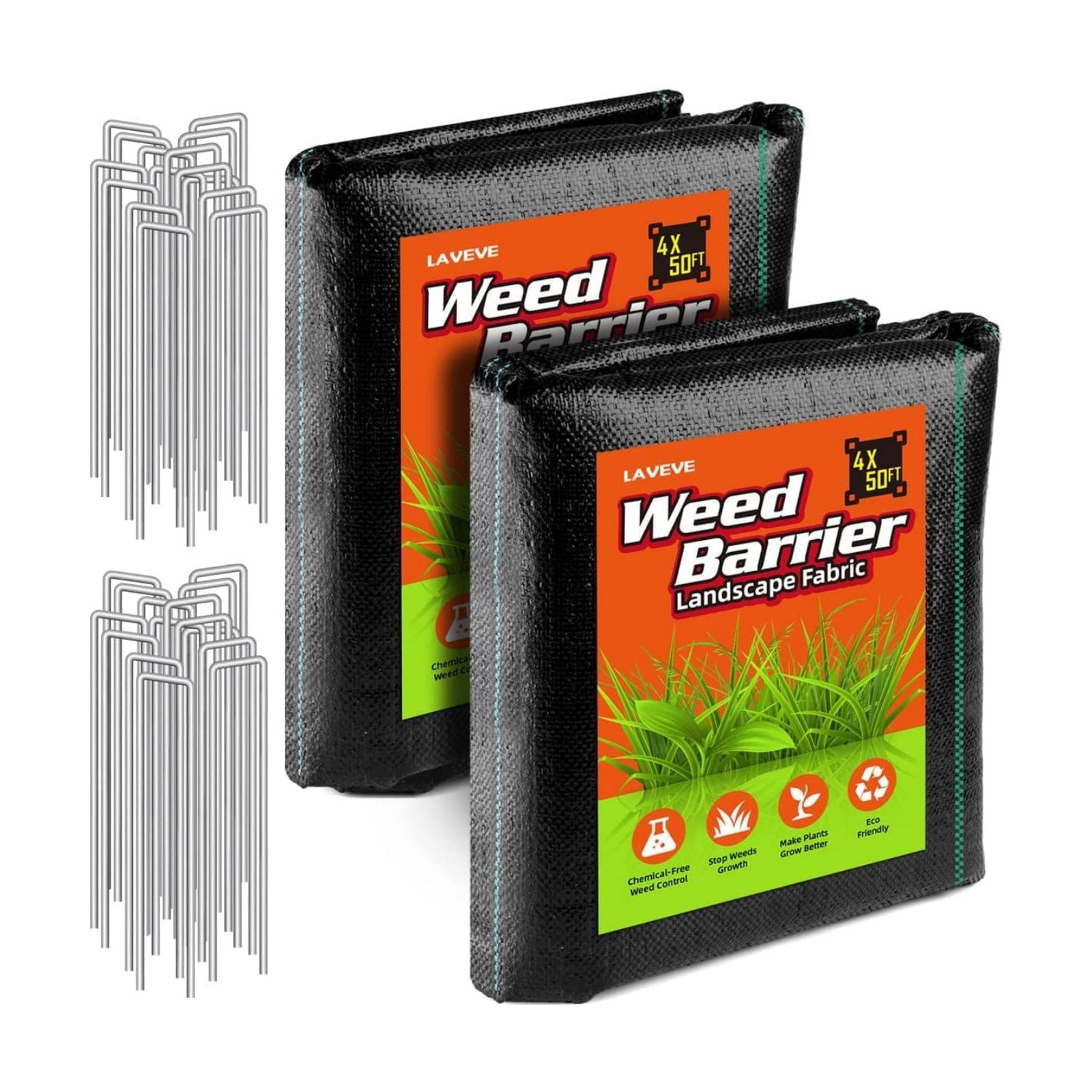 LAVEVE Heavy Duty Weed Barrier Landscape Fabric 4FT x 100FT | 3.2oz Premium Woven Weed Control Garden Cloth, Weed Block