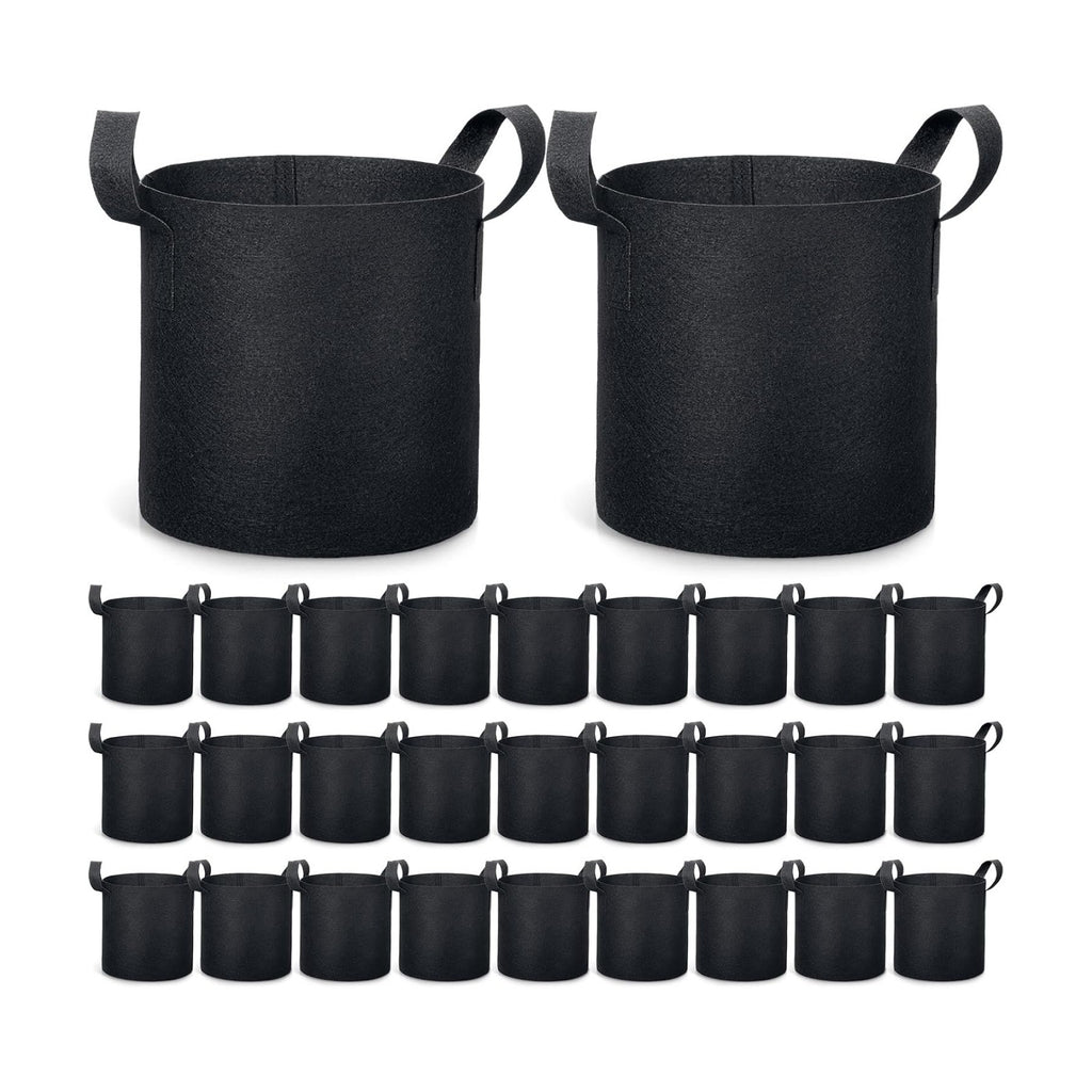 Boao 30 Pack 2 Gallon Grow Bags Aeration Fabric Pots for Plants with Handles Thickened Non Woven Grow Pots Bulk Plant
