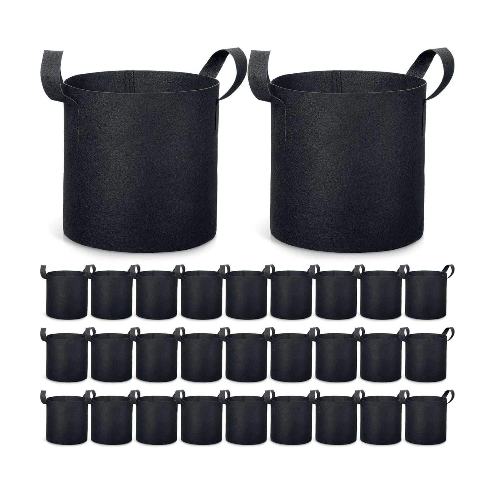 Boao 30 Pack 2 Gallon Grow Bags Aeration Fabric Pots for Plants with Handles Thickened Non Woven Grow Pots Bulk Plant
