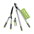 Altdorff Garden Loppers Pruning Shears, Updated 3PCS Hedge Clippers Combo Set, Branch Cutter with Compound Action