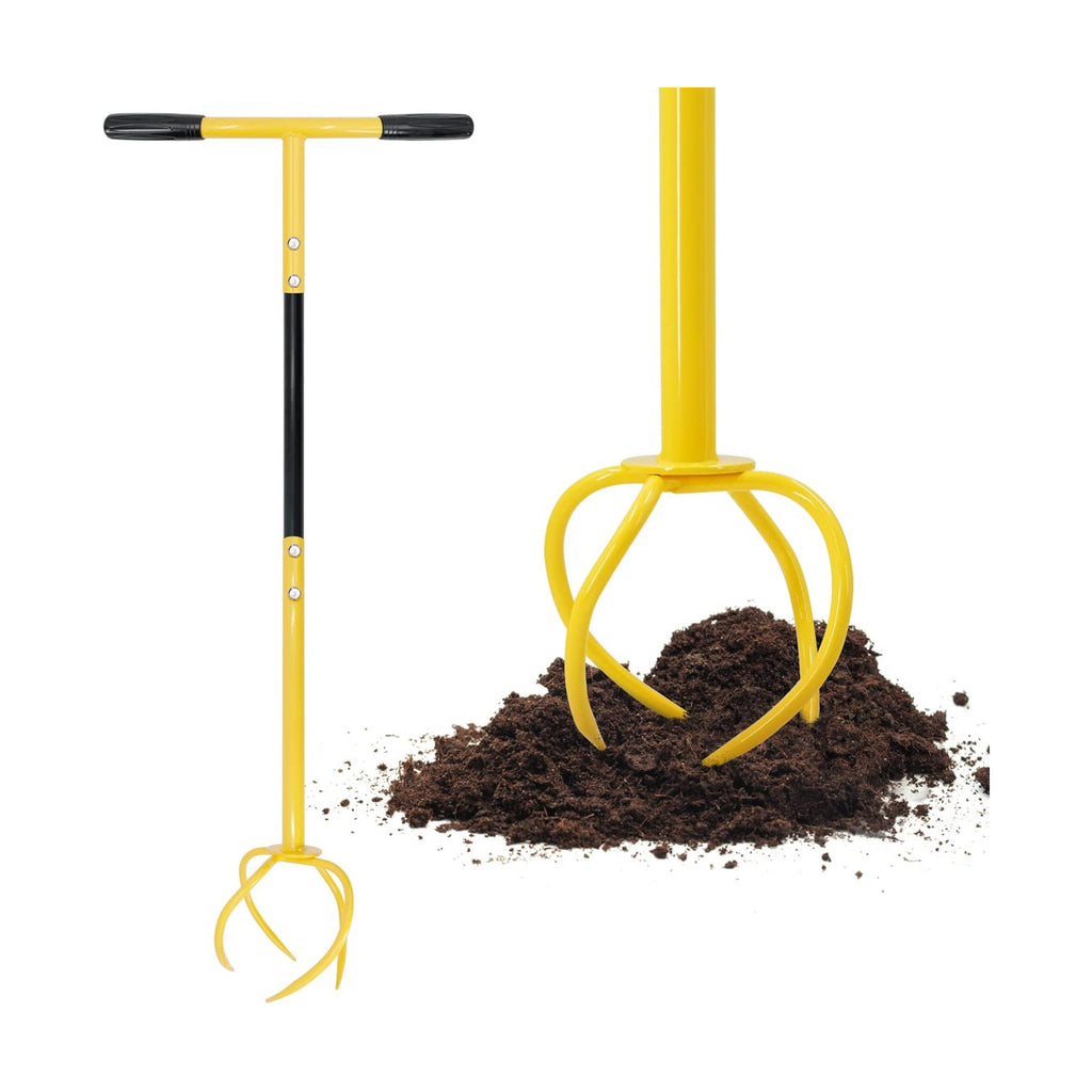 Altdorff Hand Tiller for Gardening, Garden Claw Manual Tiller with Ergomomic Handle, Steel Cultivator Tiller Lawn