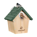 Kingsyard Cedar Hanging Bird House with Metal Predator Guard for Wren | Cedar Wren House with 1-inch Entry Hole, Metal