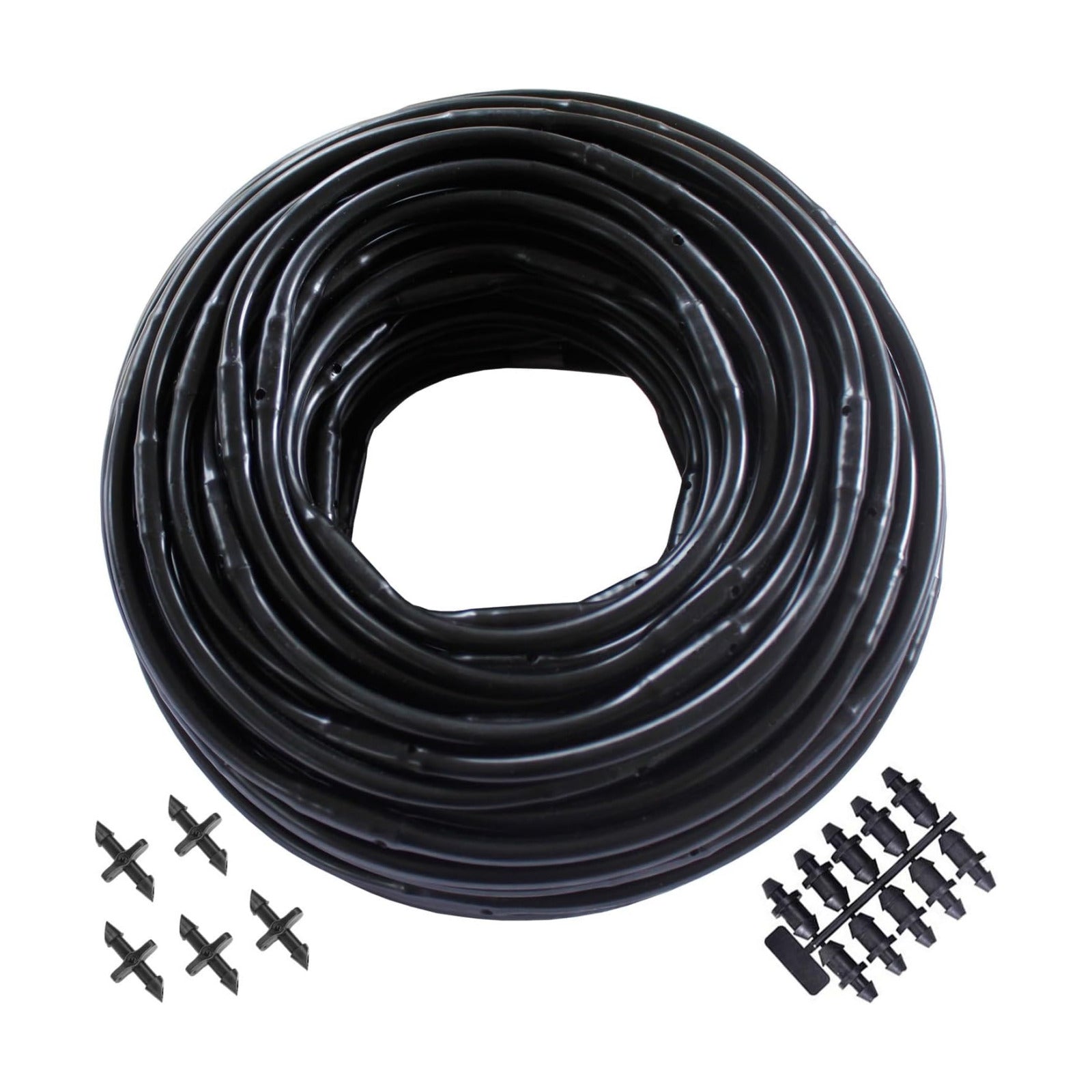 1/4" Irrigation Dripline Tubing (100 Ft Roll) - 6" Emitter Spacing - 1/4" Drip Irrigation Fittings Included