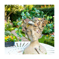 Face Flower Pot Head-Planters Succulent - 10 Inch Garden Resin Face Planter with Drainage Hole for Indoor and Outdoor