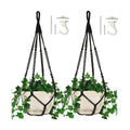 2 Pack Macrame Plant Hanger Large for 12 inch Pot, Large Plant Hanger | Large Macrame Plant Hanger, Long & Outdoor