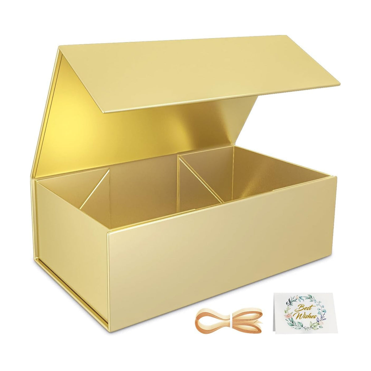 RYDDOY Gold Gift Box, 12x6x4'' Gift Boxes with Lids for Presents