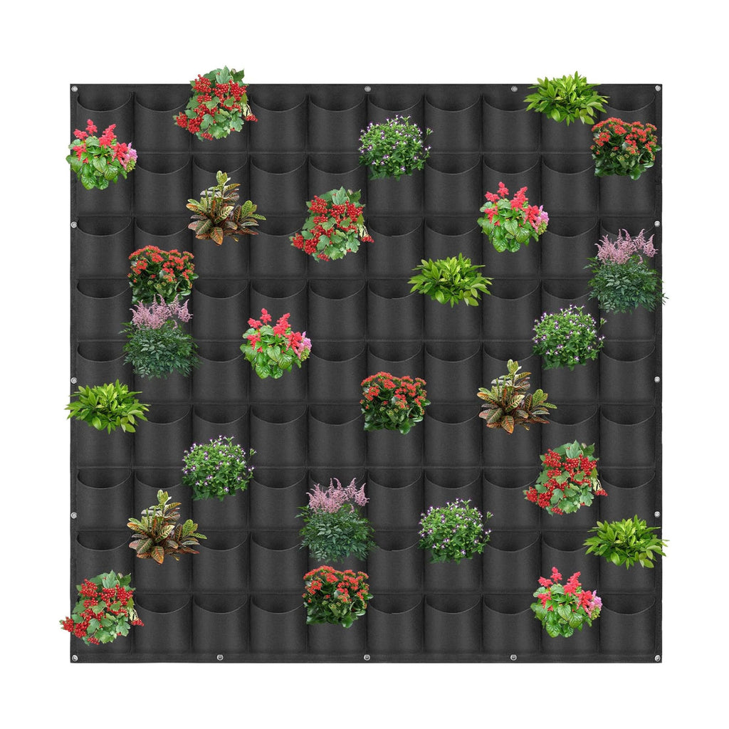 90 Pockets Hanging Planter Bags, Hanging Vertical Wall Mounted Plant Planting Grow Bags, Herb Garden Planter Outdoor