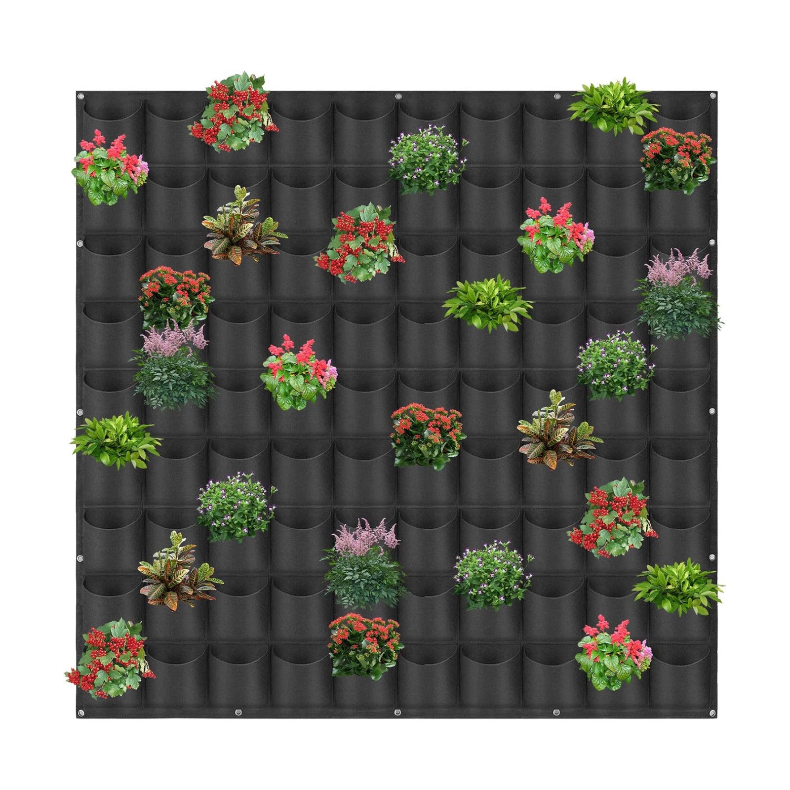 90 Pockets Hanging Planter Bags, Hanging Vertical Wall Mounted Plant Planting Grow Bags, Herb Garden Planter Outdoor